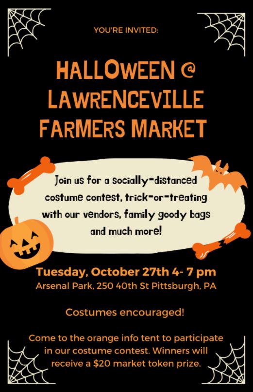 Halloween at the Lawrenceville Farmers Market on October 27th